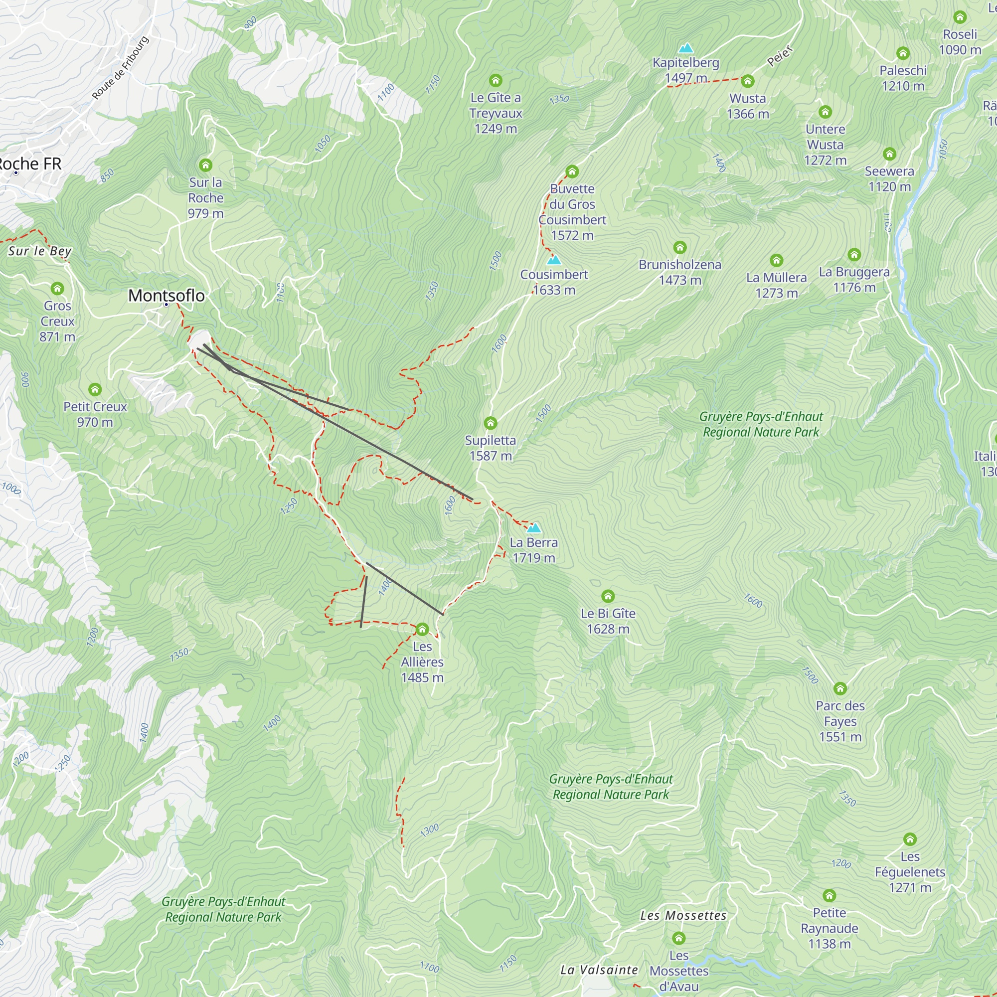 Chalet de La Berra map