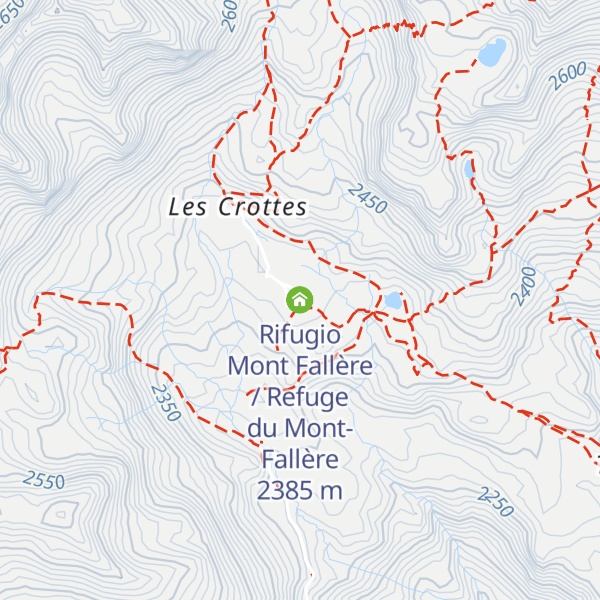 Map of Rifugio Mont Fallère / Refuge du Mont-Fallère