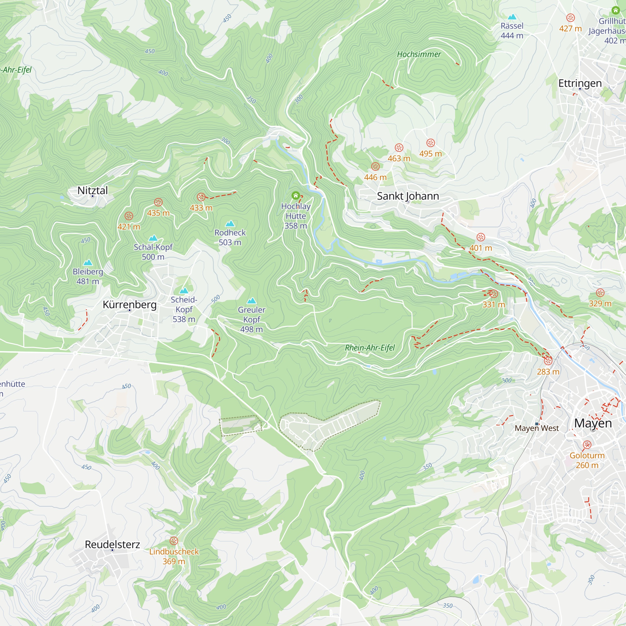 Fünfkantenstein Hütte map