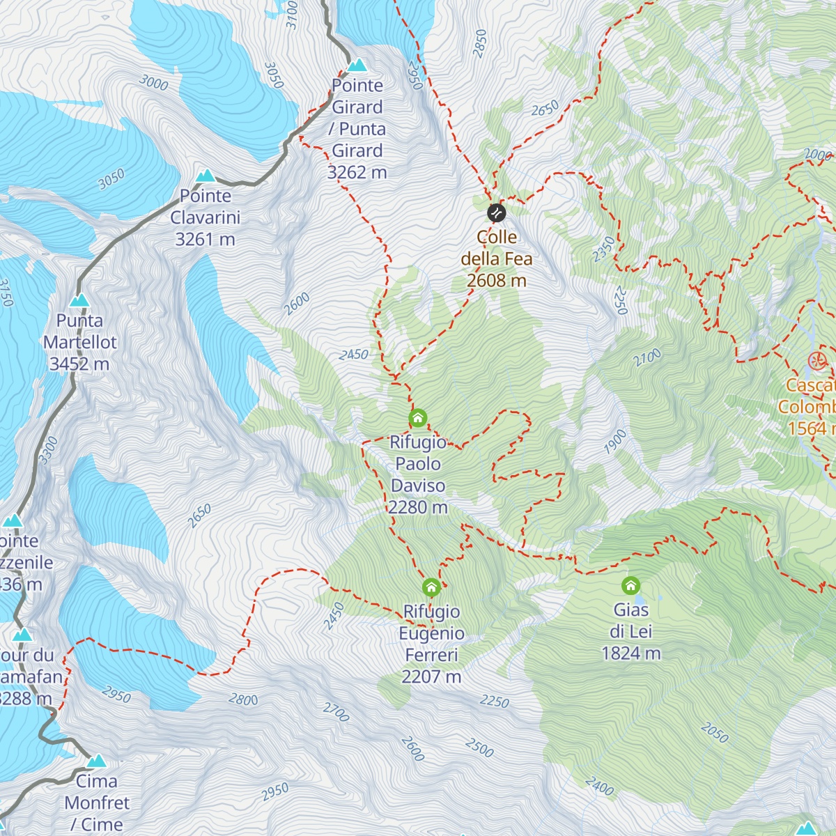 Rifugio Paolo Daviso map