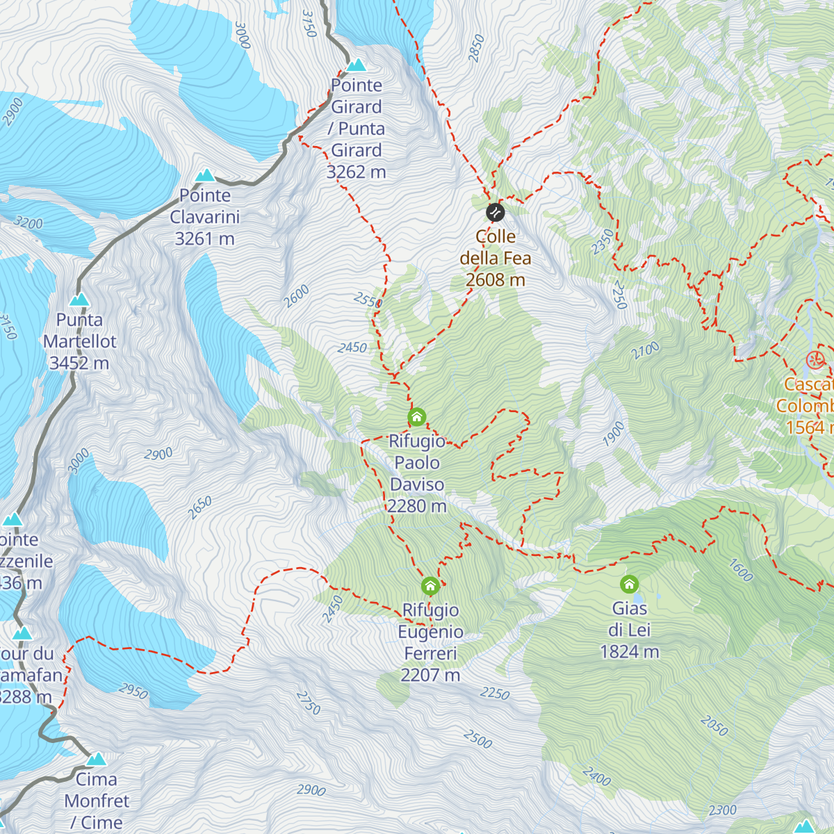 Rifugio Paolo Daviso map