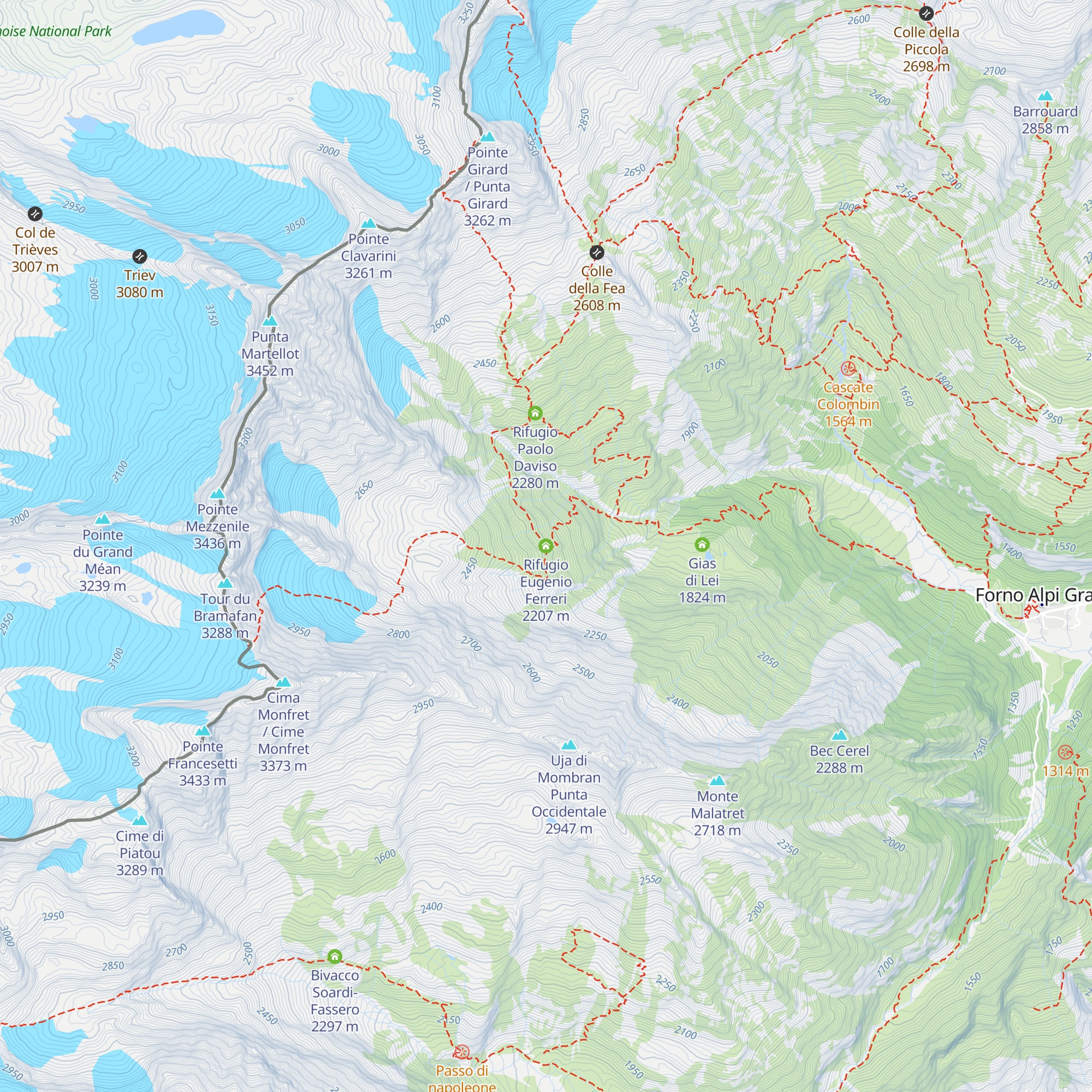 Rifugio Eugenio Ferreri map