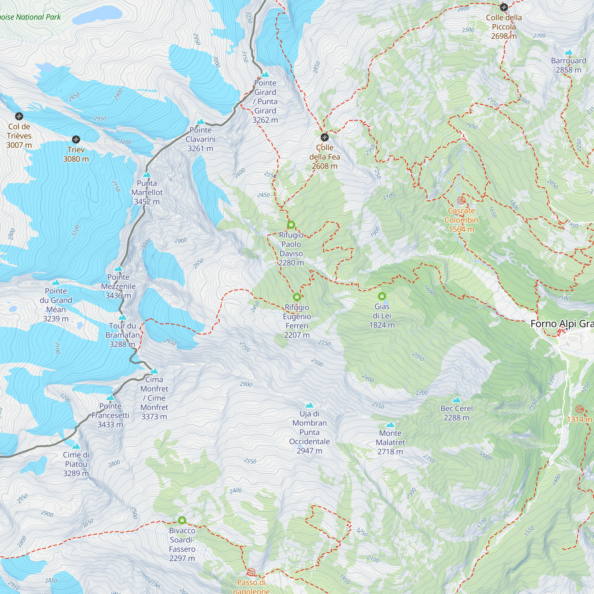 Rifugio Eugenio Ferreri map
