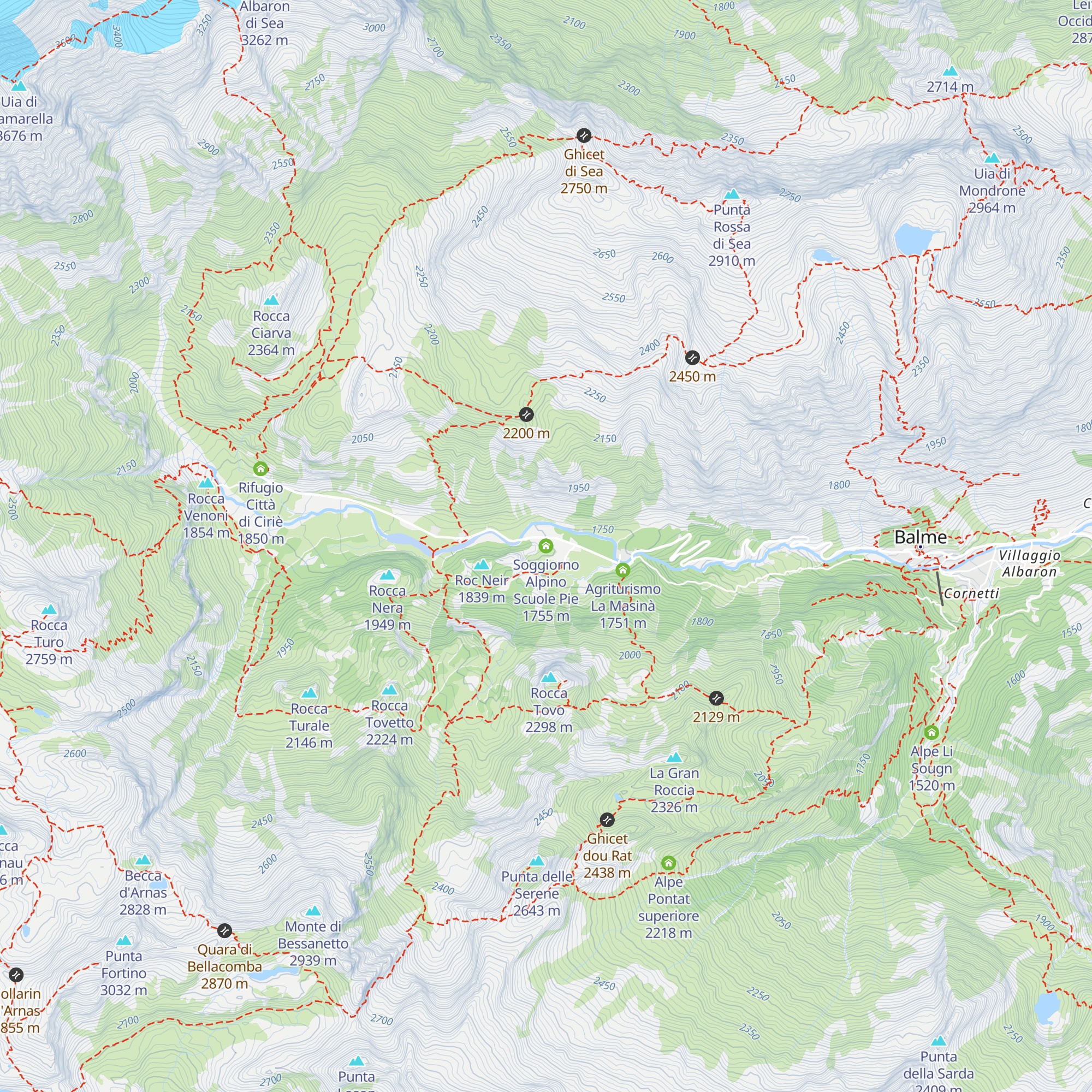 Soggiorno Alpino Scuole Pie map