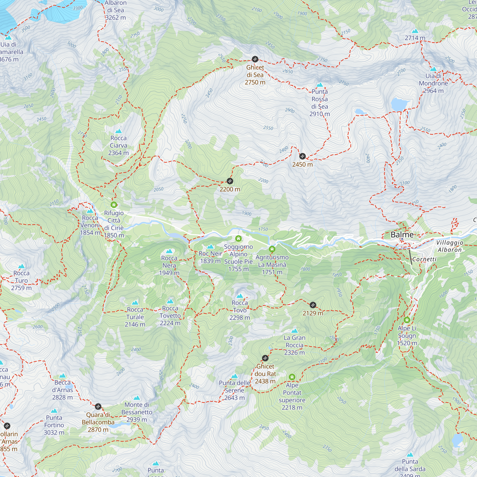 Soggiorno Alpino Scuole Pie map