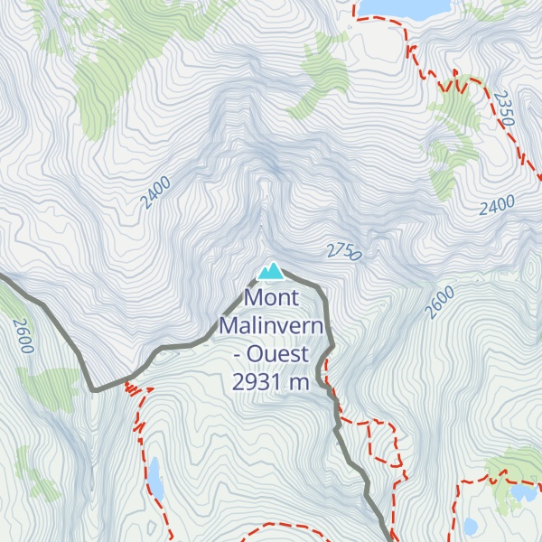 Map of Mont Malinvern - Ouest