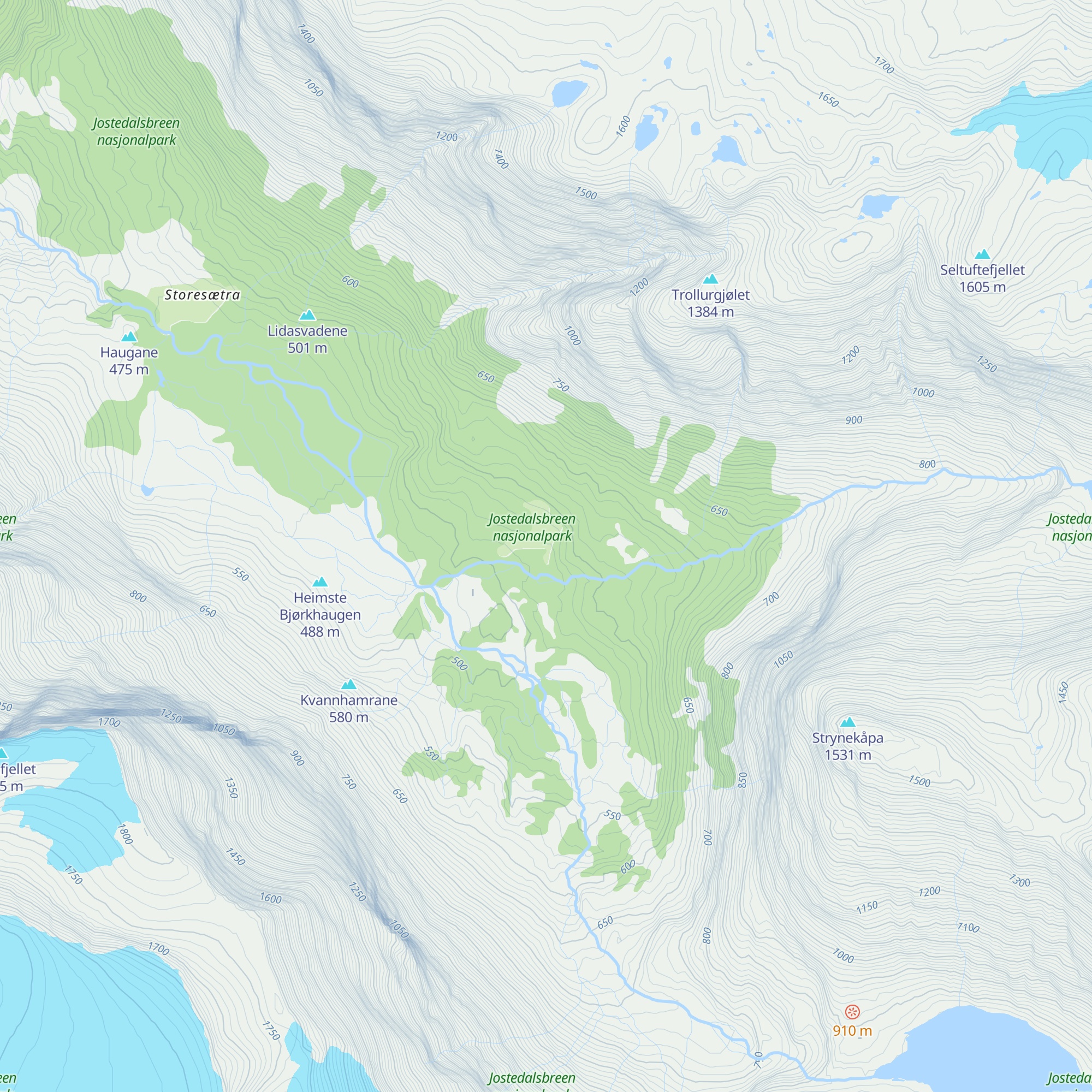Vetledalseter map