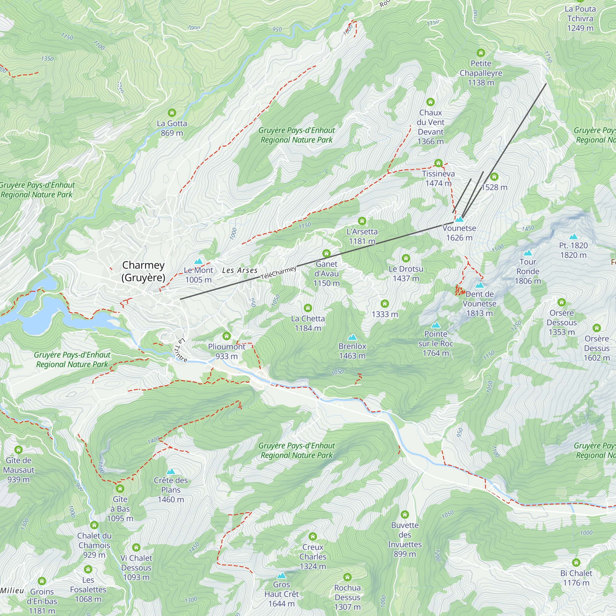 La Chetta map