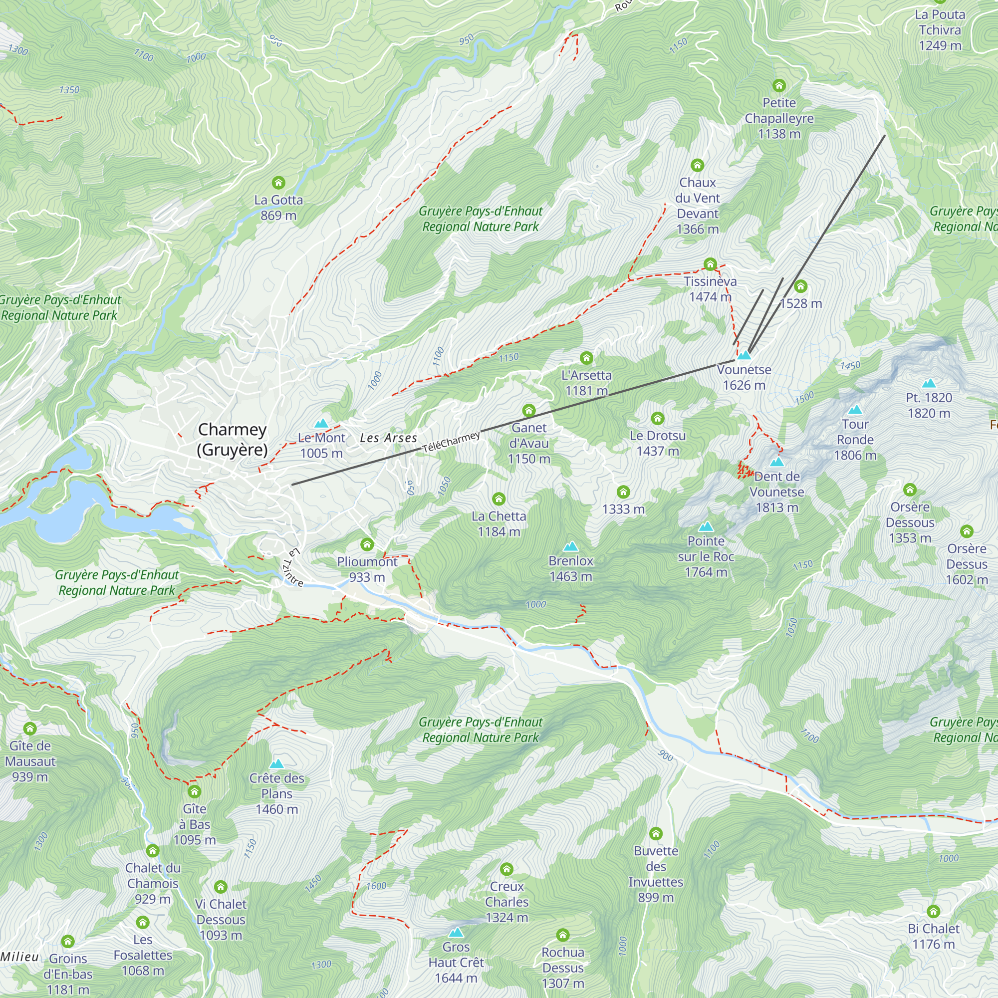 La Chetta map