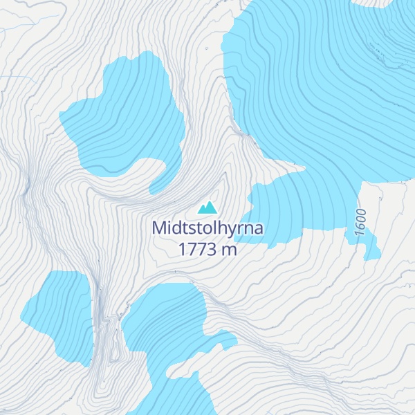 Map of Midtstolhyrna