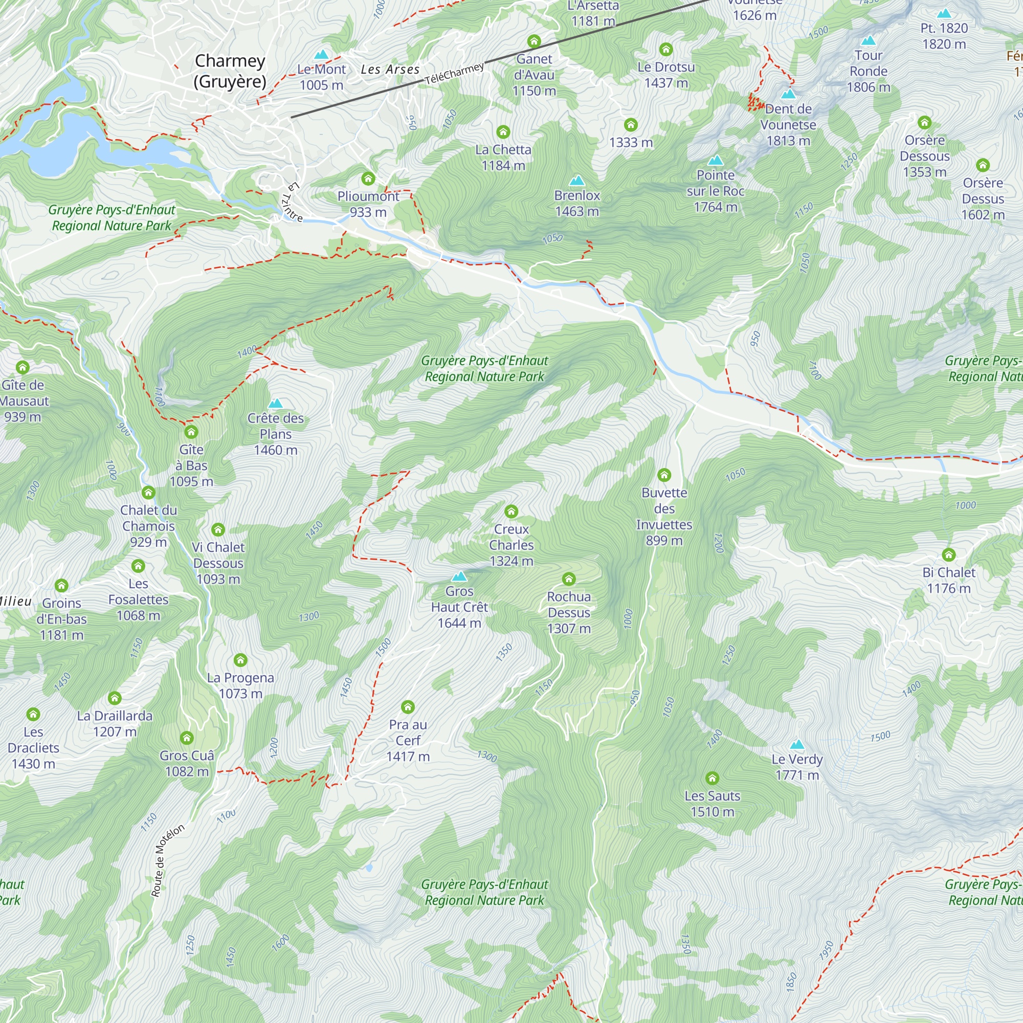 Creux Charles map
