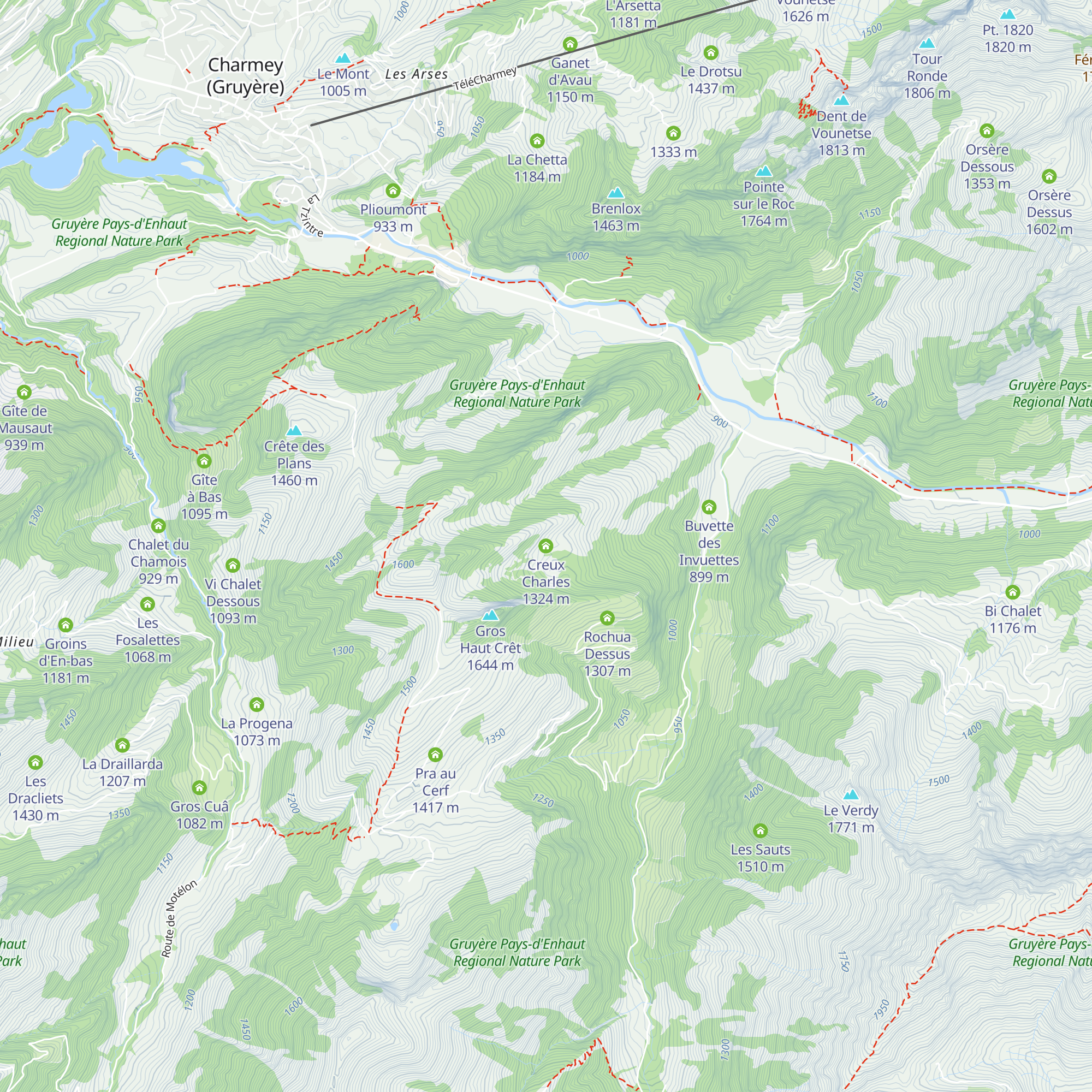 Creux Charles map