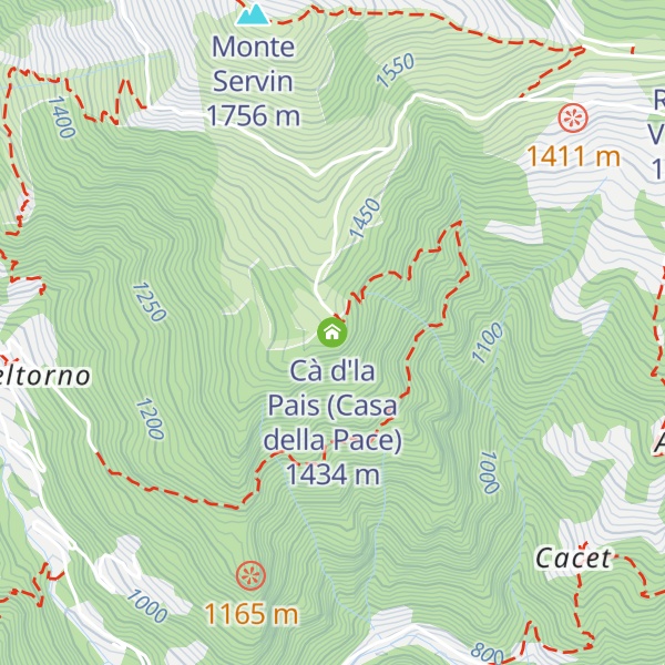 Map of Cà d'la Pais (Casa della Pace)