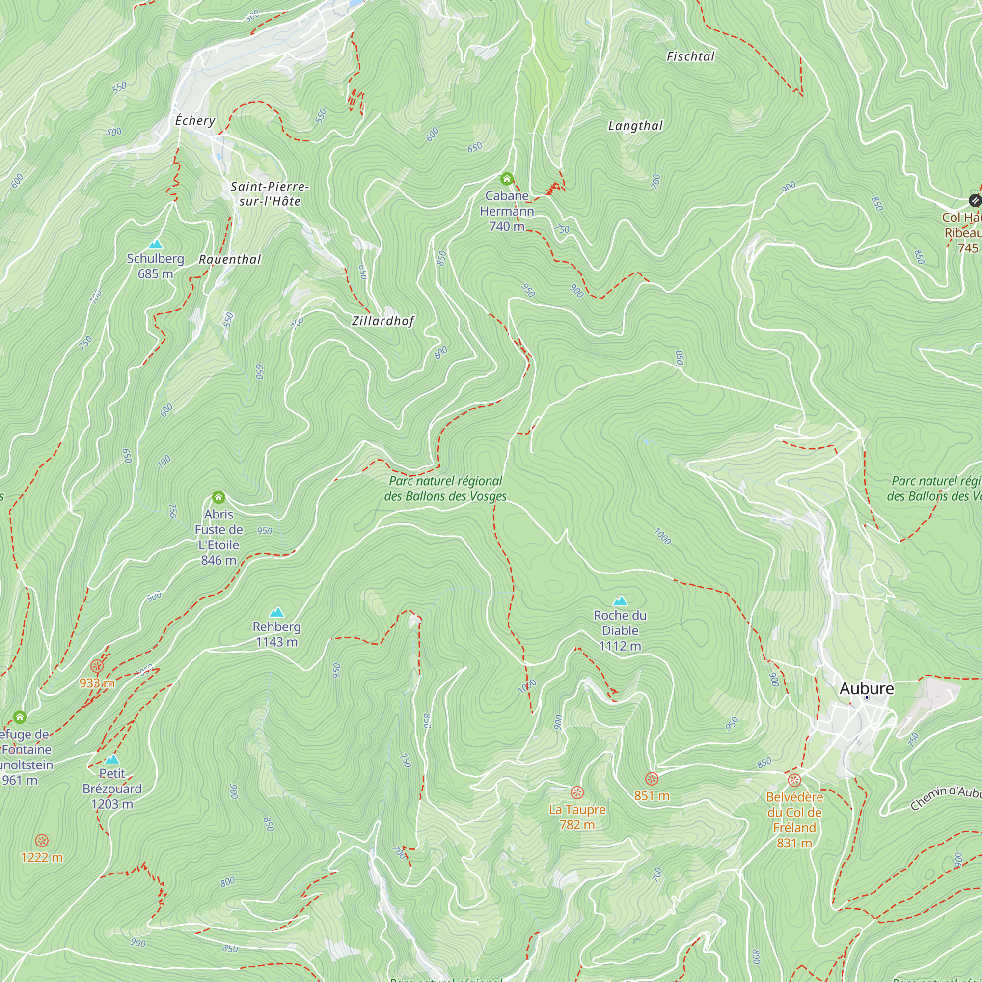 Pierre des Trois Bans map