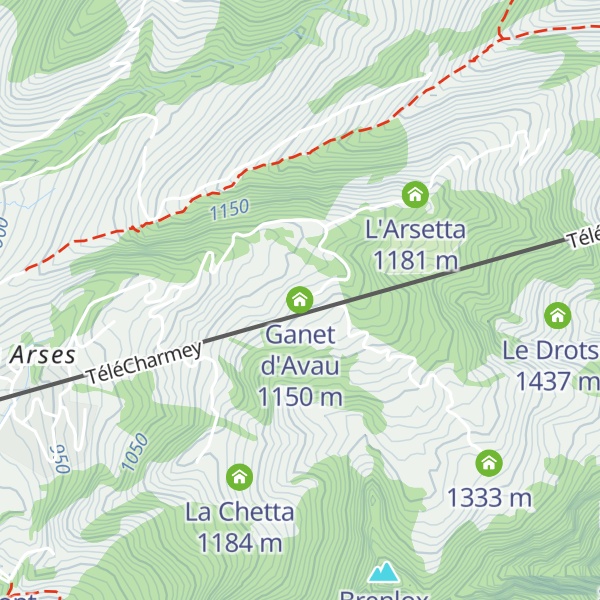 Map of Ganet d'Avau