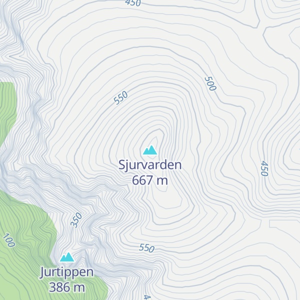 Map of Sjurvarden