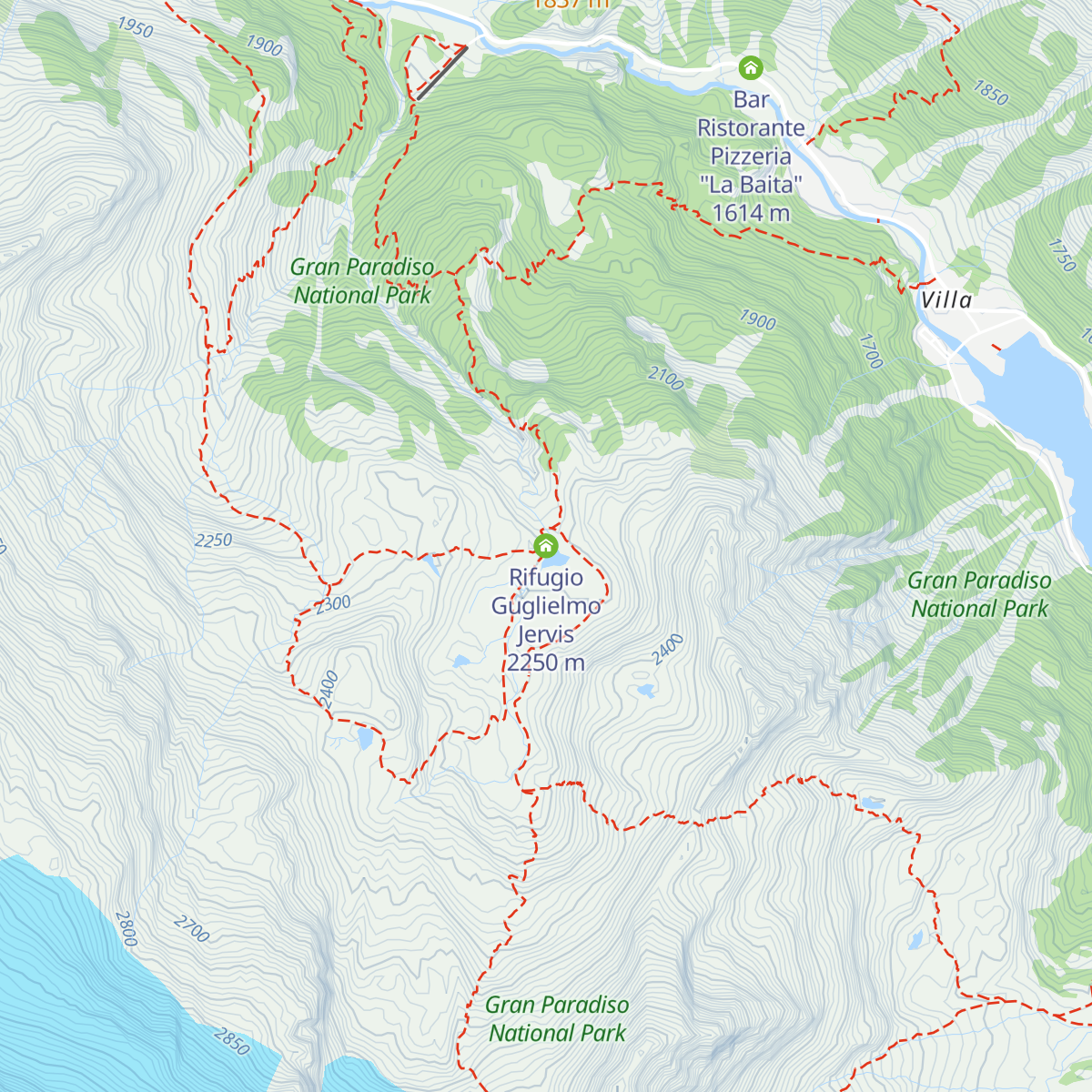 Rifugio Guglielmo Jervis map
