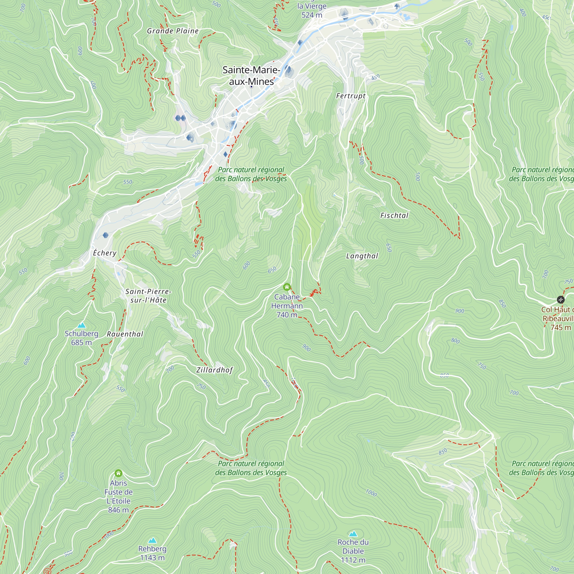 Cabane Hermann map