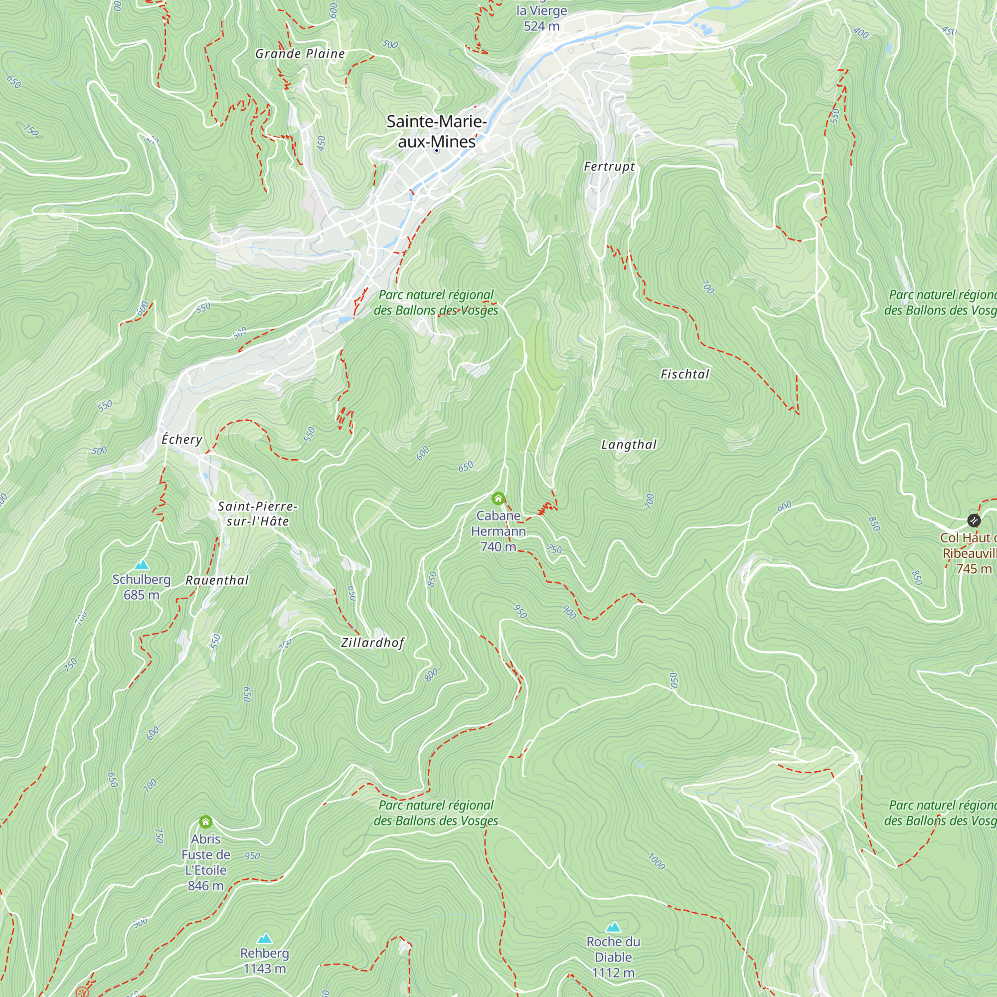 Cabane Hermann map