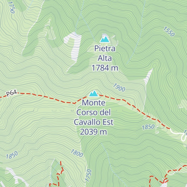 Map of Monte Corso del Cavallo Est