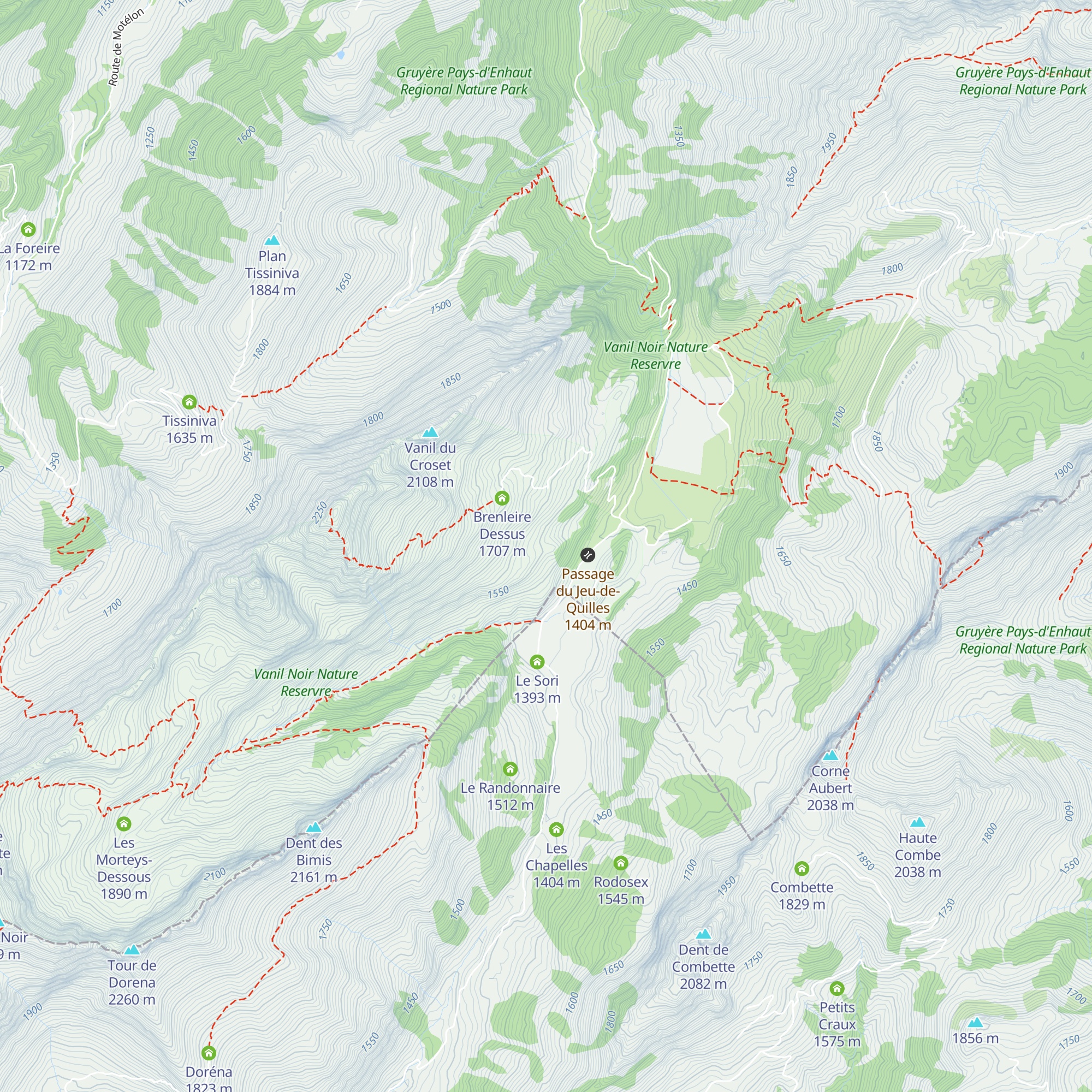 Petit Croset map