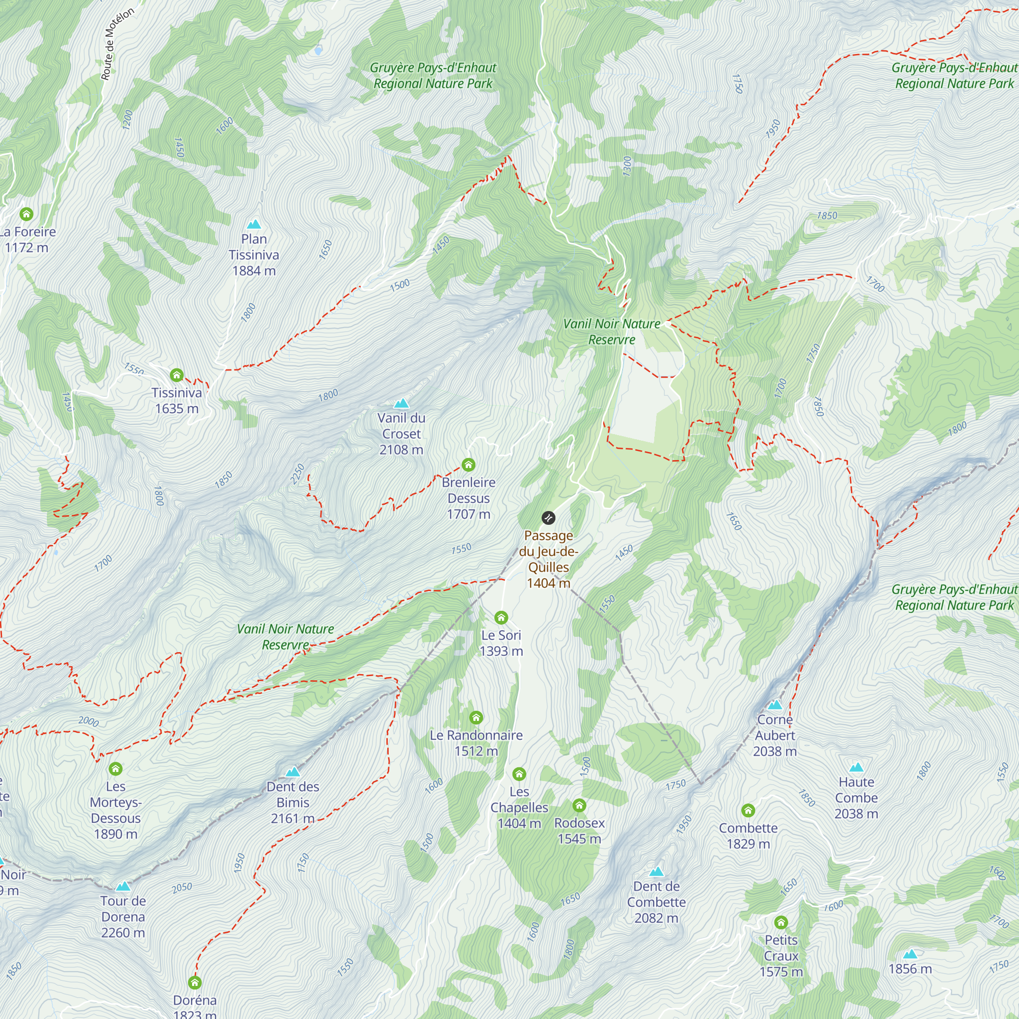 Petit Croset map