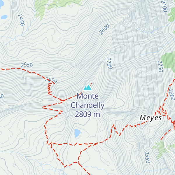 Map of Monte Chandelly