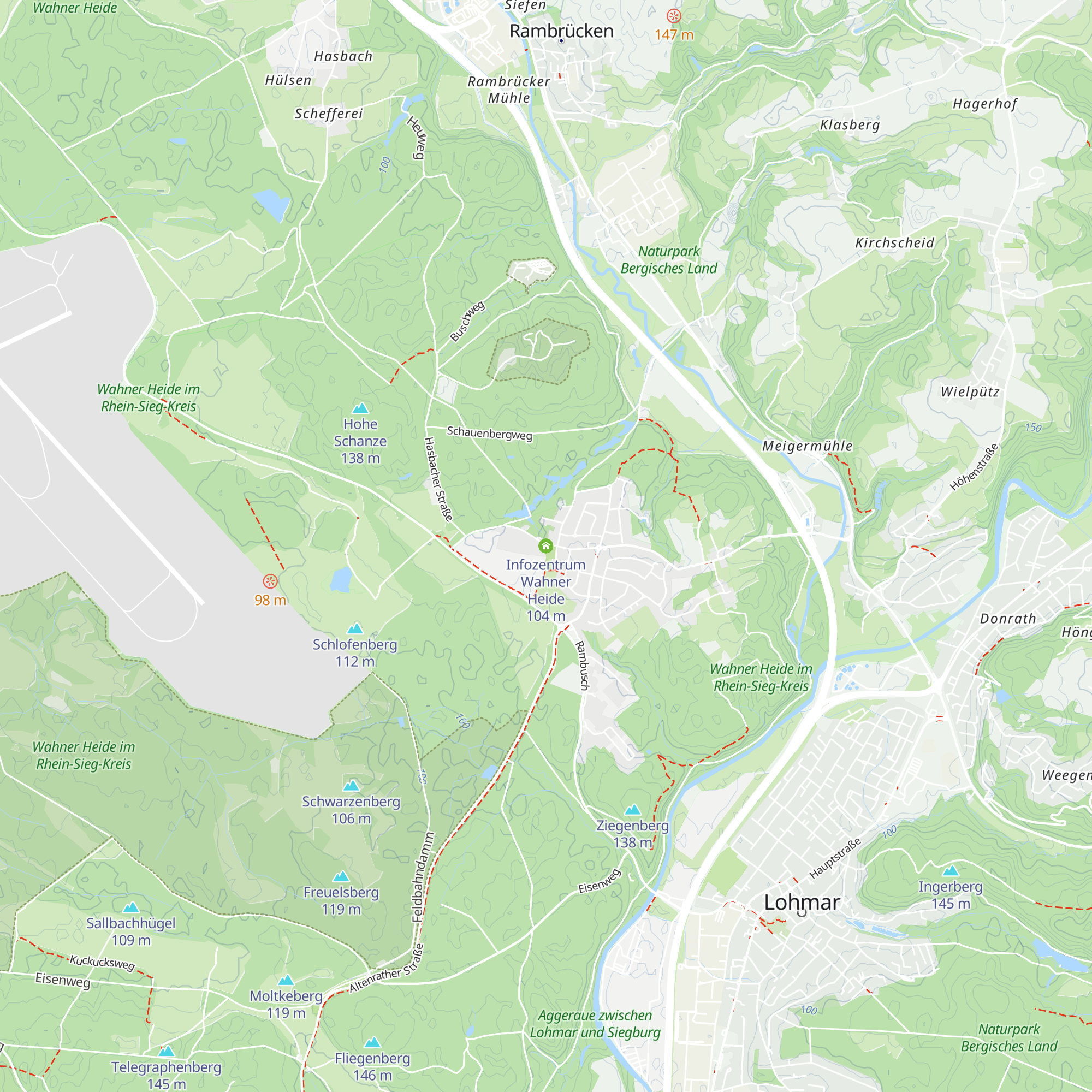 Infozentrum Wahner Heide map