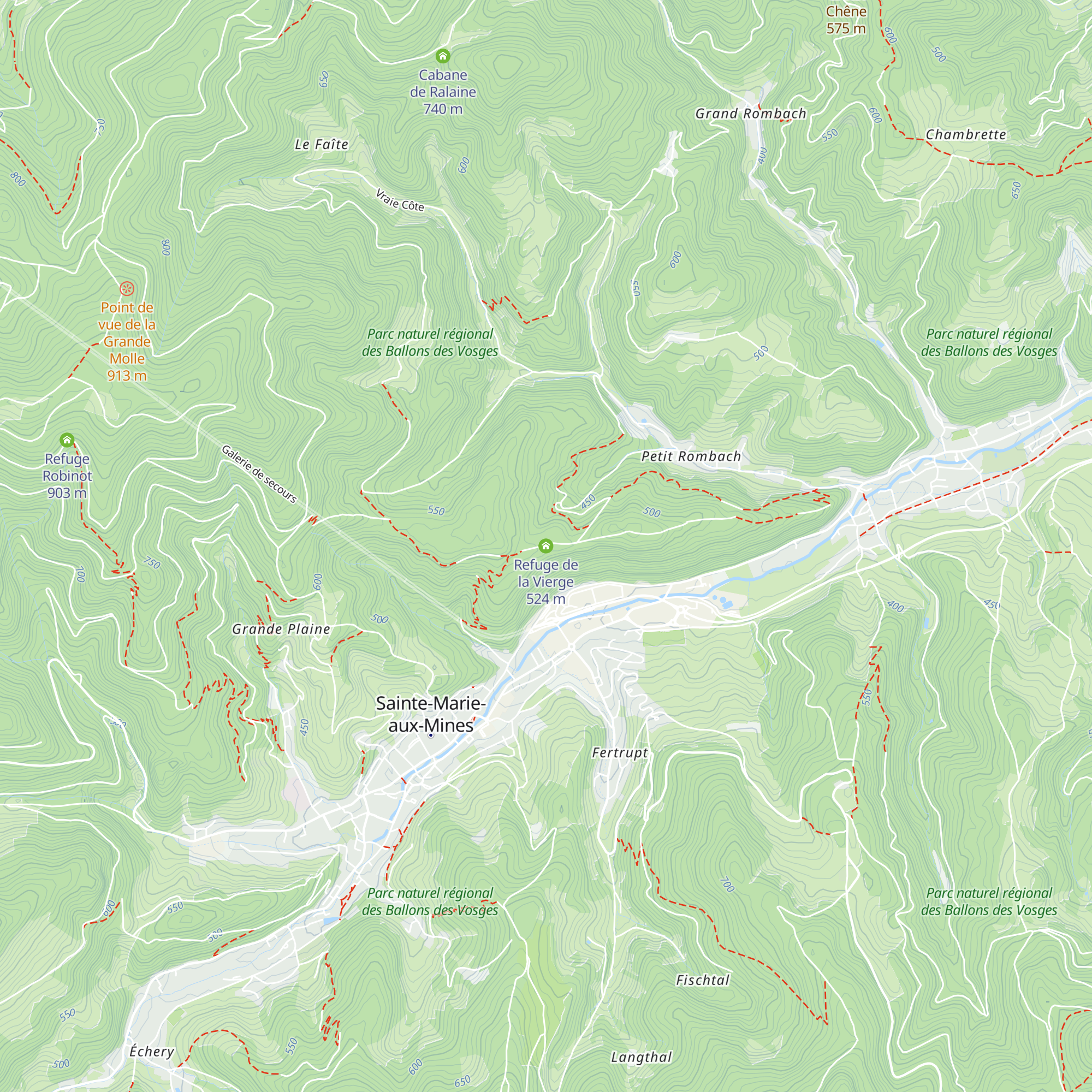 Refuge de la Vierge map
