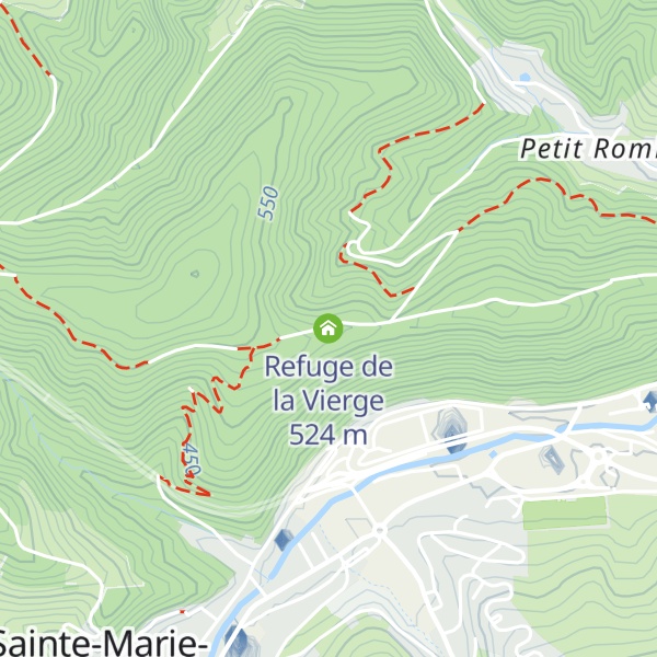 Map of Refuge de la Vierge