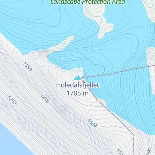 Map of Holedalsfjellet