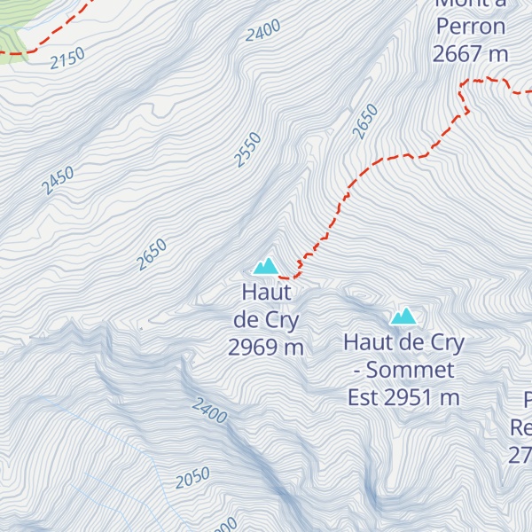 Map of Haut de Cry
