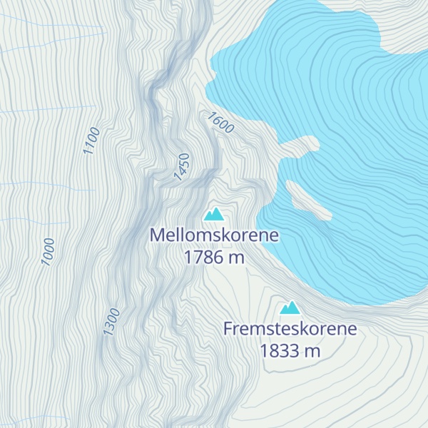Map of Mellomskorene