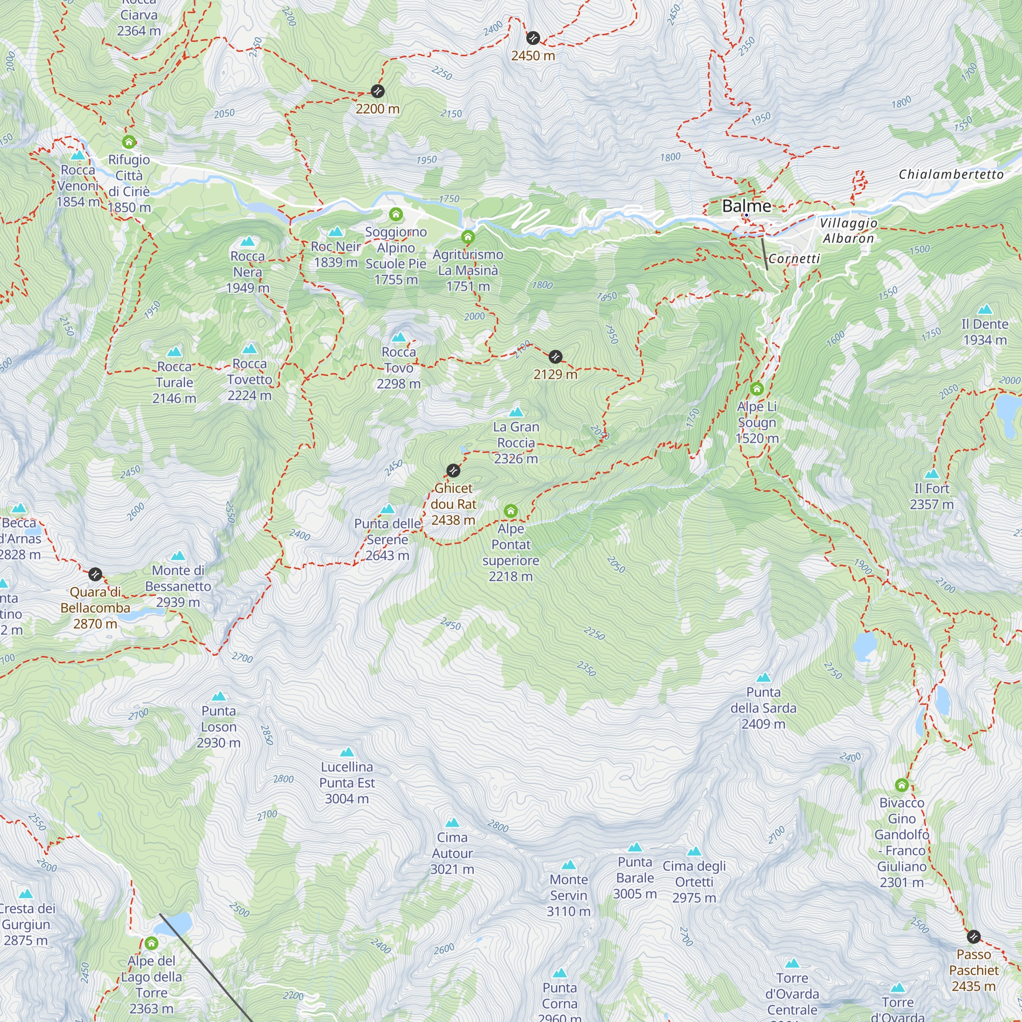 Alpe Pontat superiore map