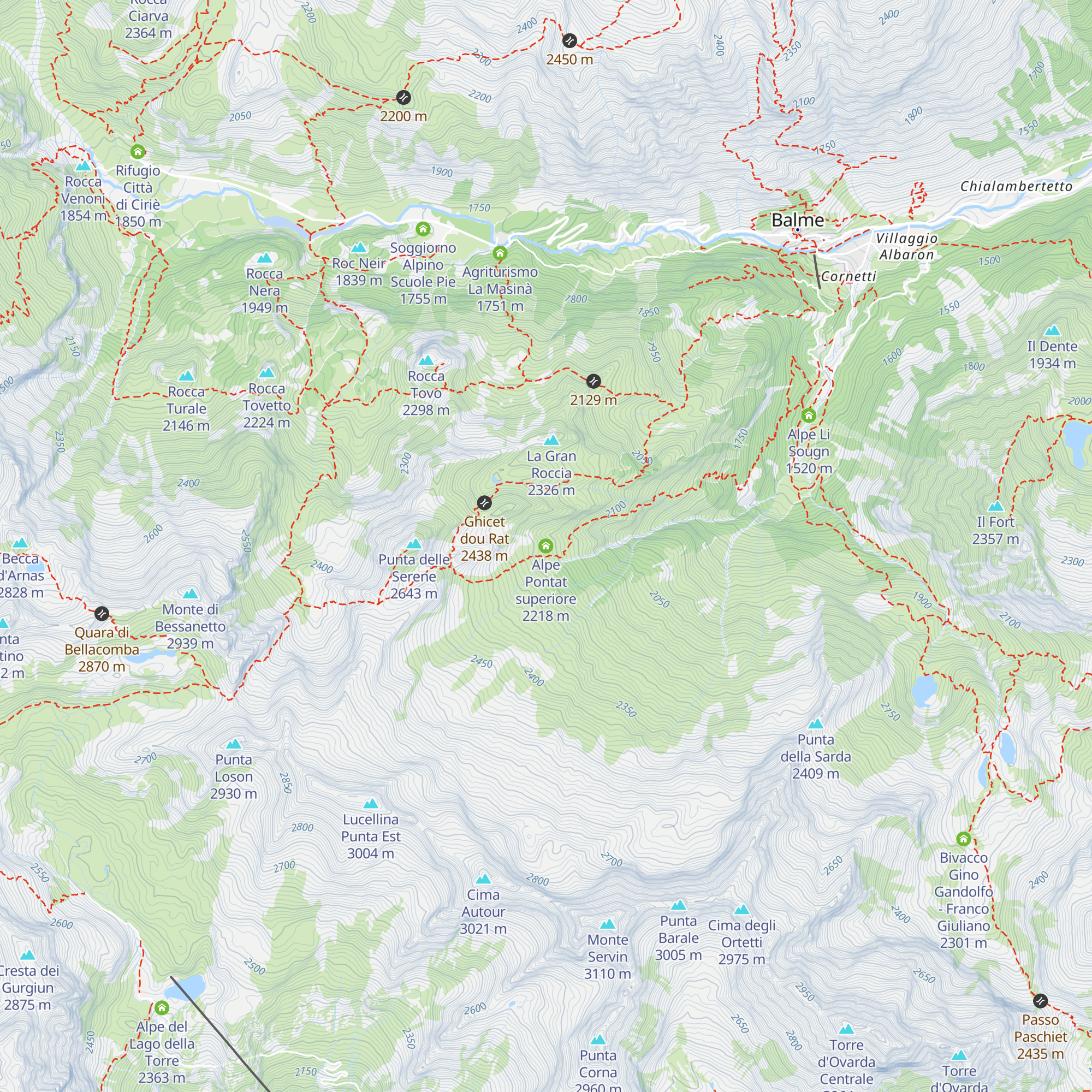 Alpe Pontat superiore map