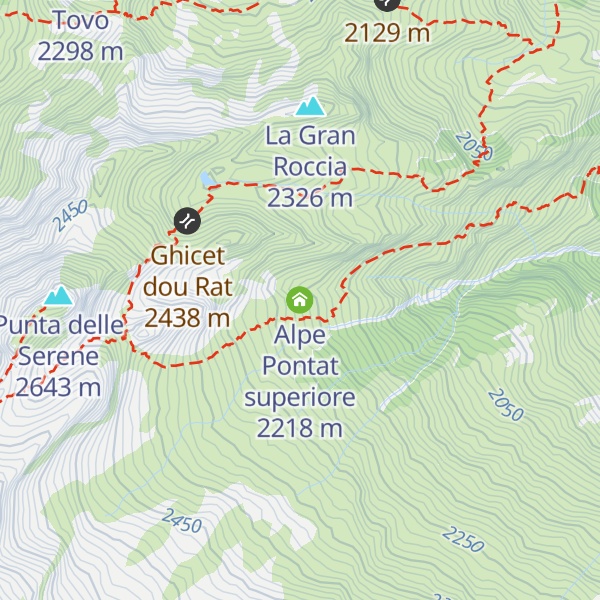 Map of Alpe Pontat superiore