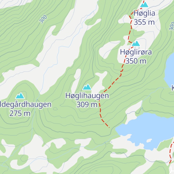 Map of Høglihaugen