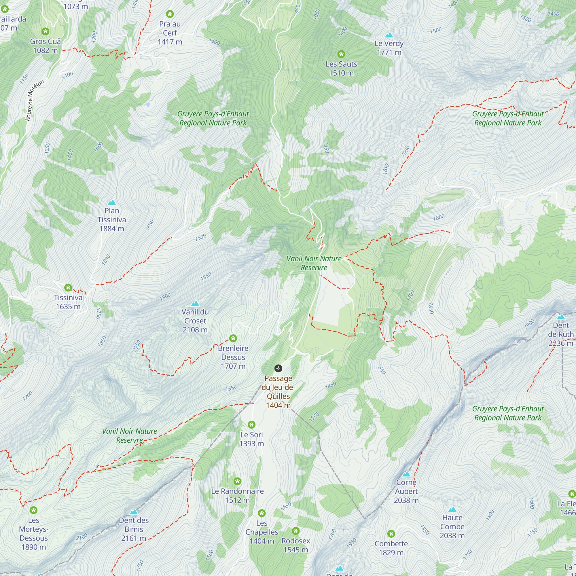 Croset Derrière map
