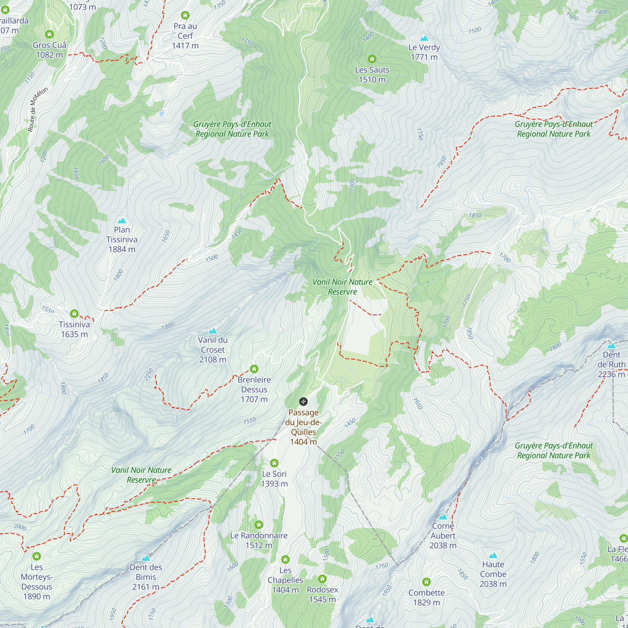 Croset Derrière map