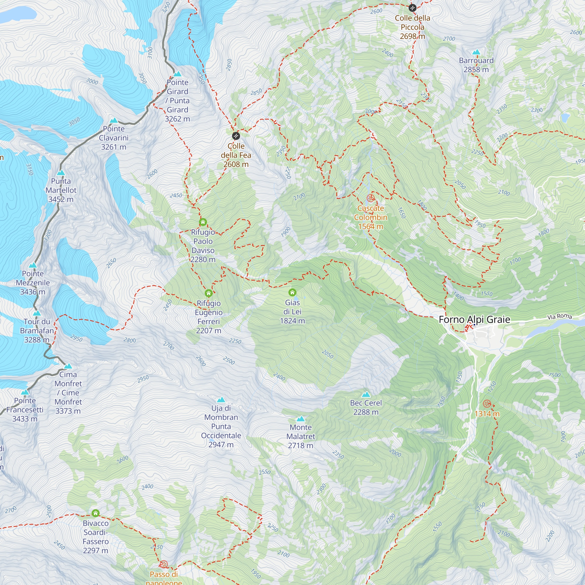 Gias di Lei map