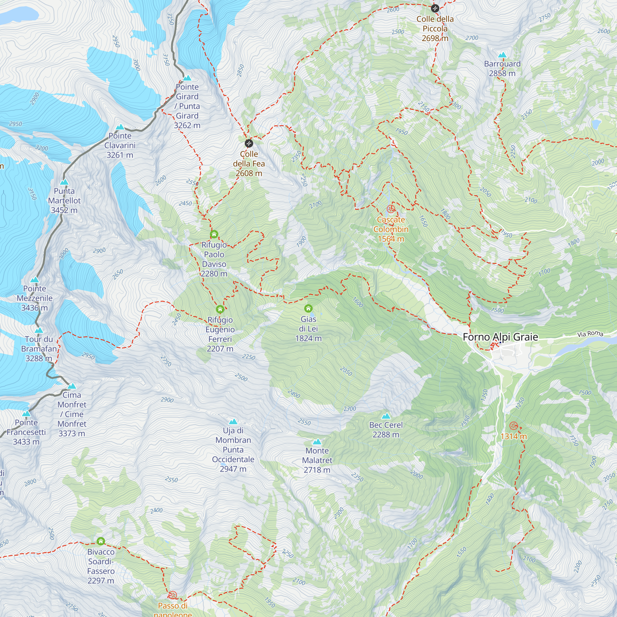 Gias di Lei map