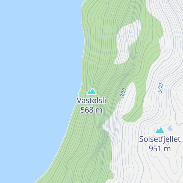 Map of Vastølsli