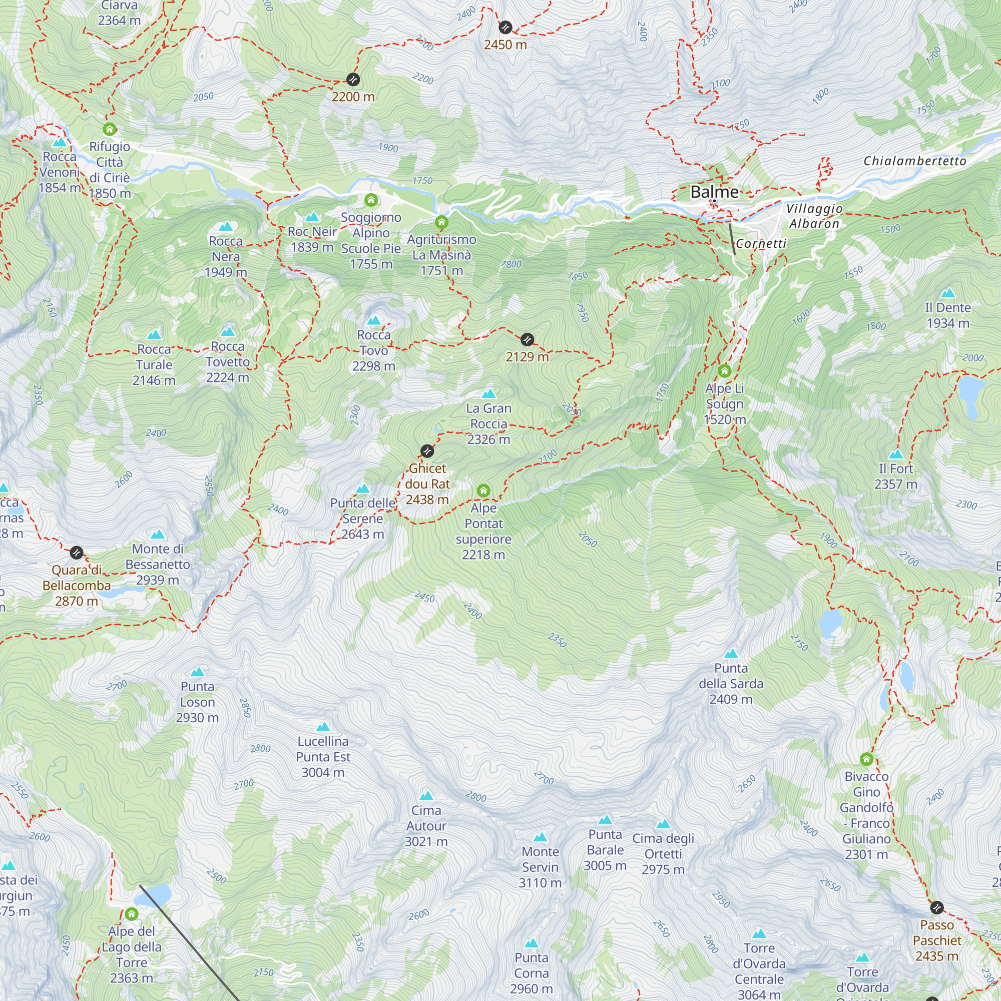 Alpe Pontat map