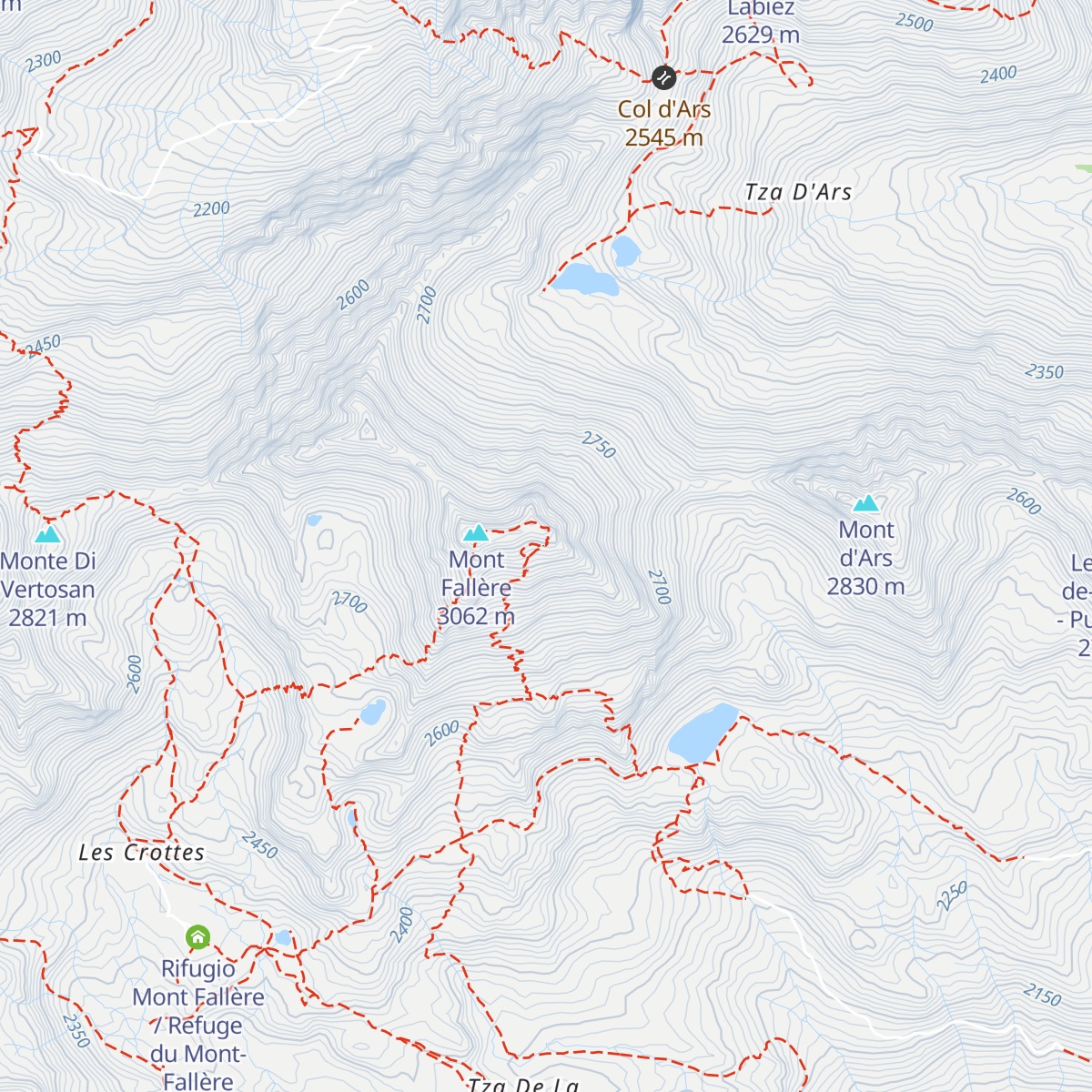 Bivacco Alessandro Pansa map