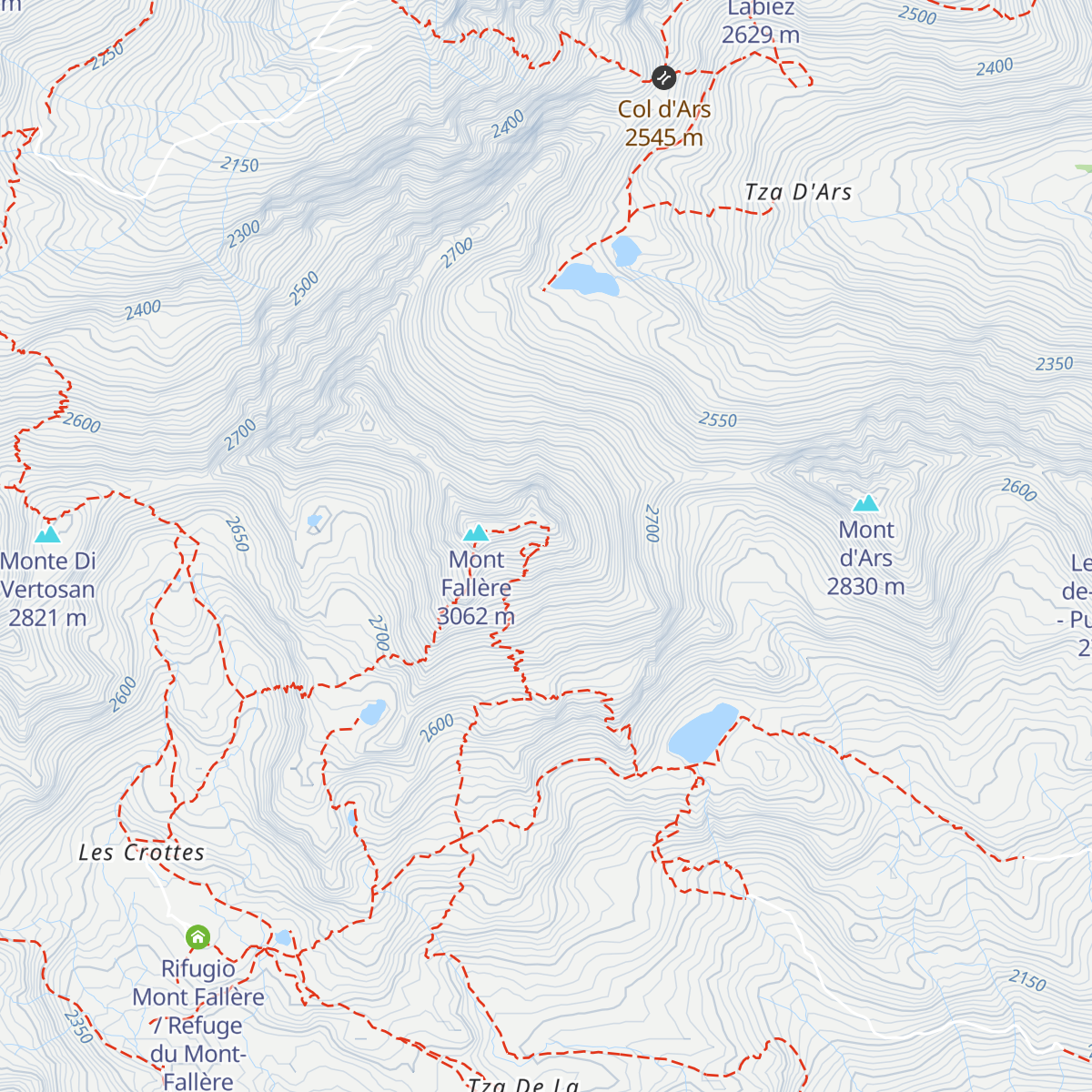 Bivacco Alessandro Pansa map