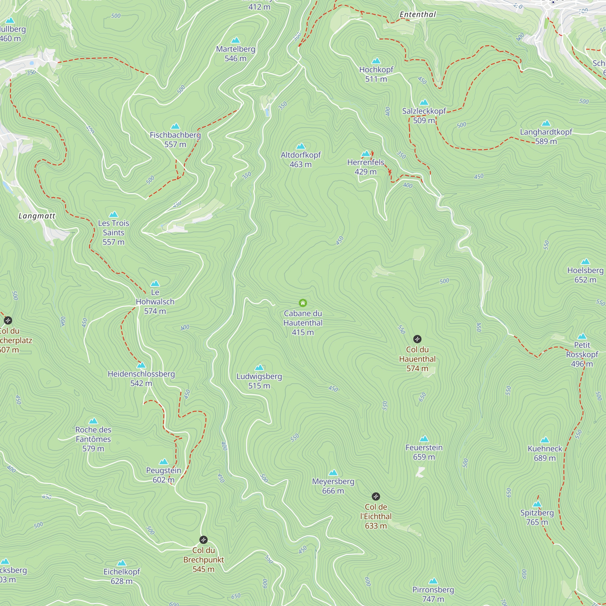 Cabane du Hautenthal map