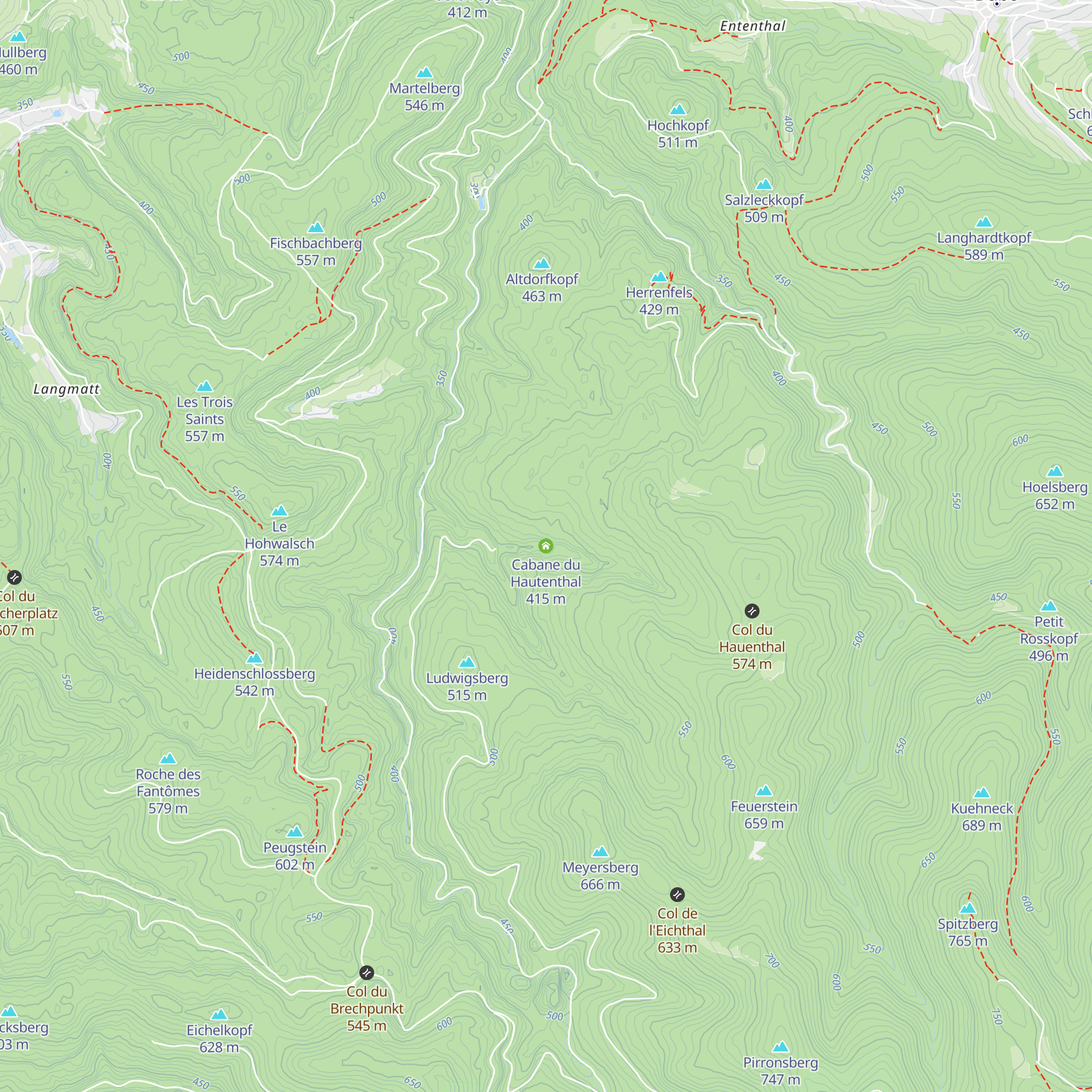 Cabane du Hautenthal map