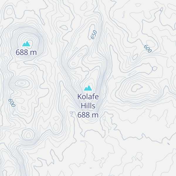 Map of Kolafe Hills