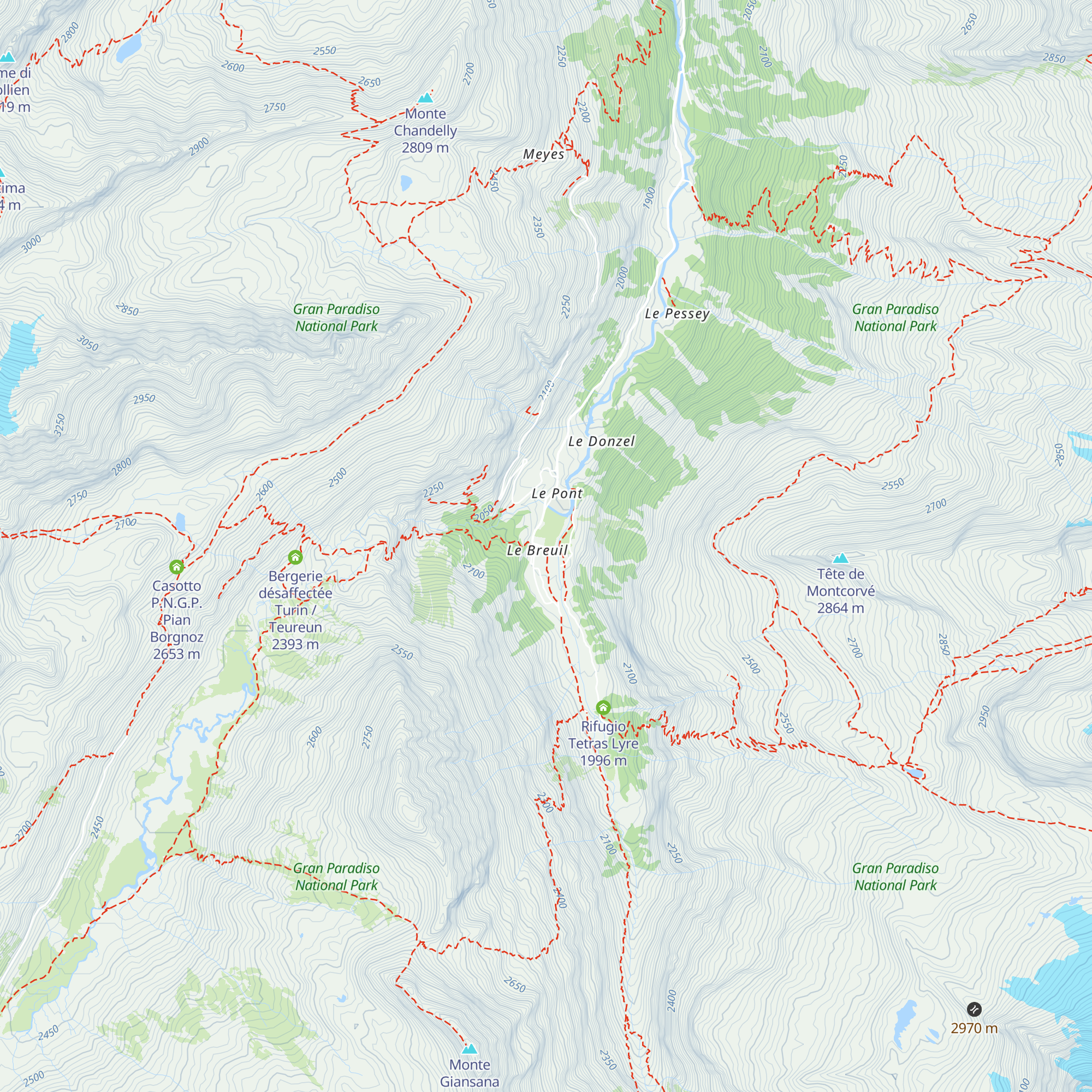 Ufficio informazioni località Pont map