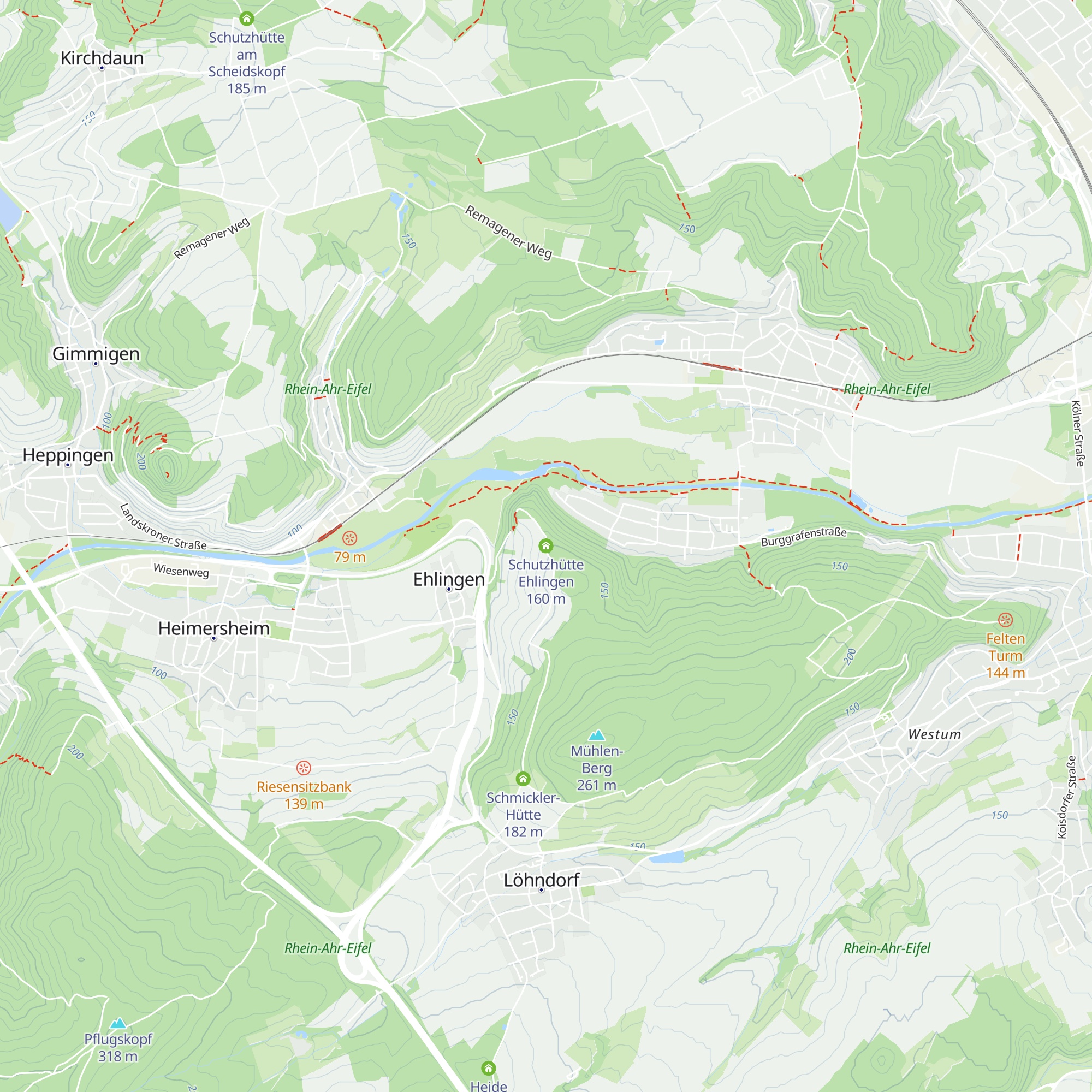Schutzhütte Ehlingen map